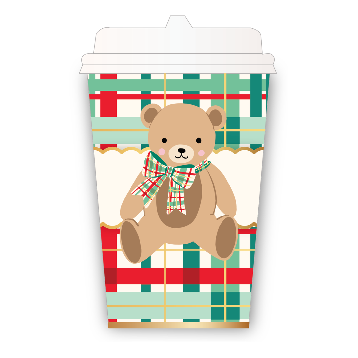 Holiday Henry Bear Coffee Cups (Set of 8)