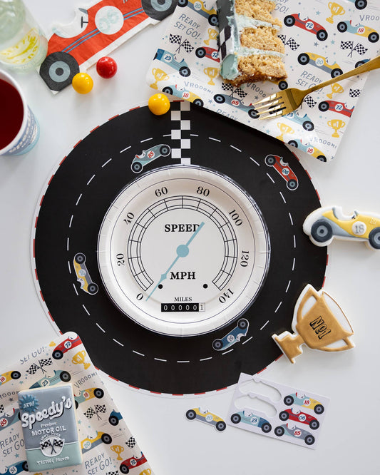Miles per Hour - Race Pattern Dinner Plate