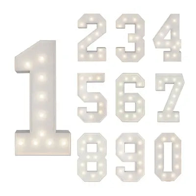 White Marquee Number Daily Rental Fee