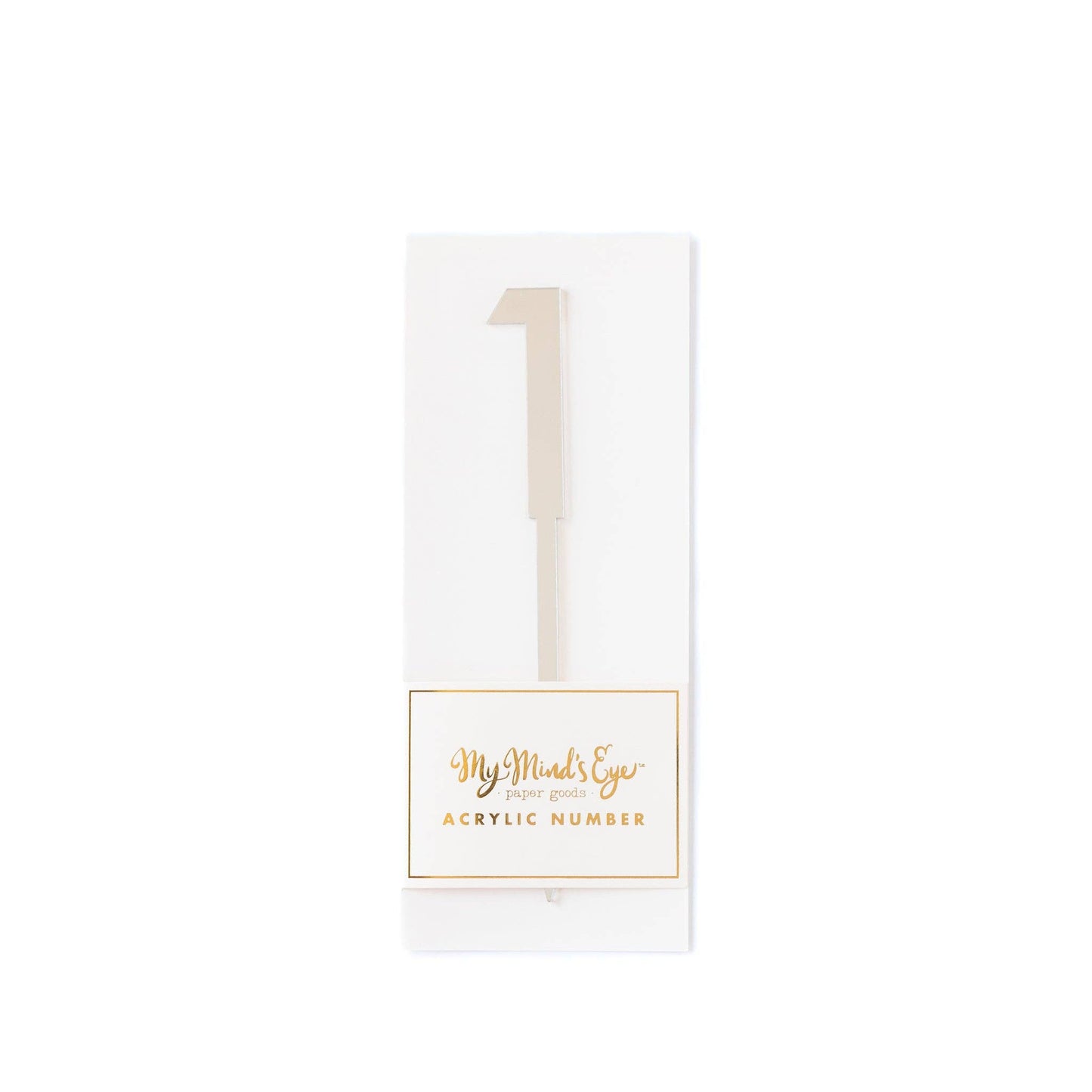 Silver Acrylic Number - 1