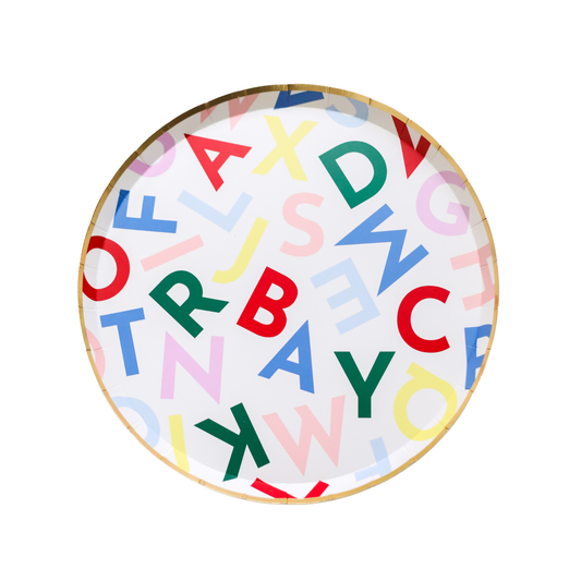 ALPHABET SMALL DESSERT PLATES