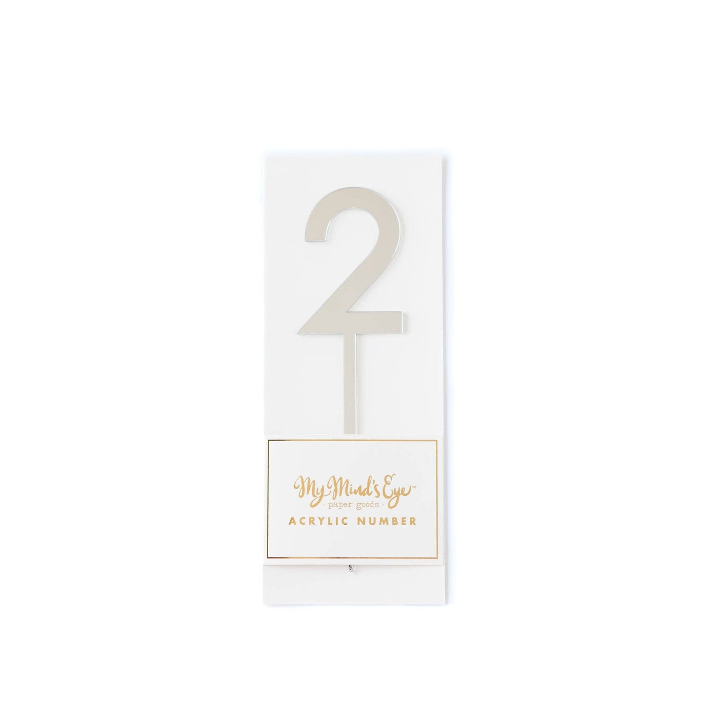 Silver Acrylic Number - 2