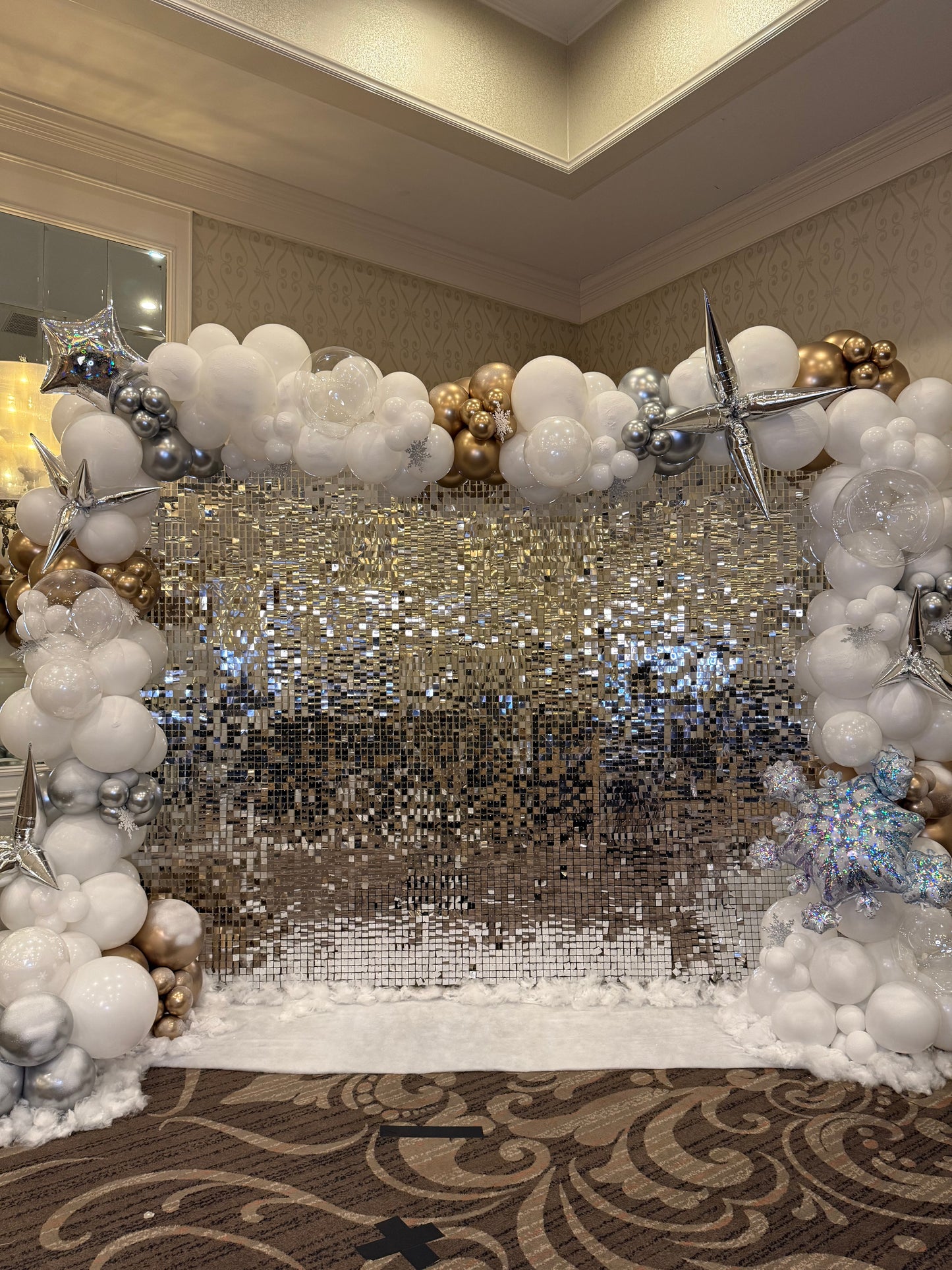 Silver Shimmer Wall Rental