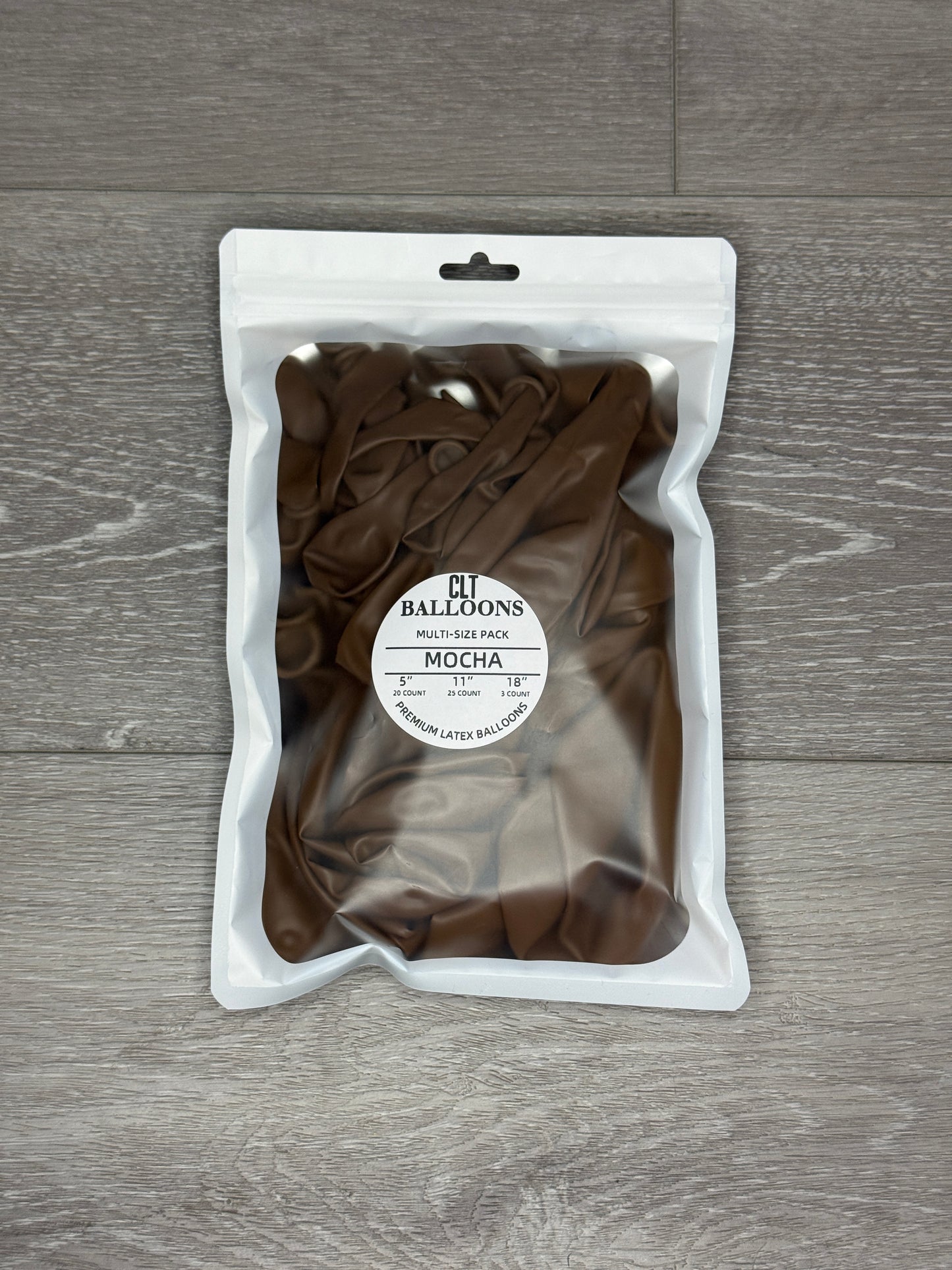 Mocha Brown Balloon Multi-Size Pack