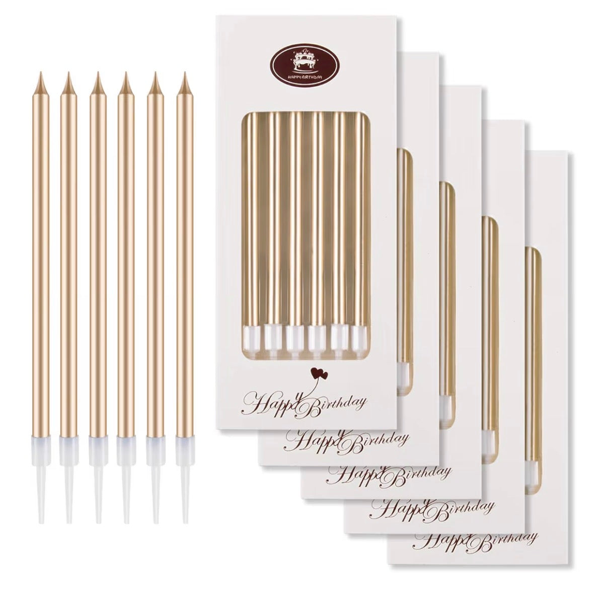 Champagne Birthday Candles (set of 6)