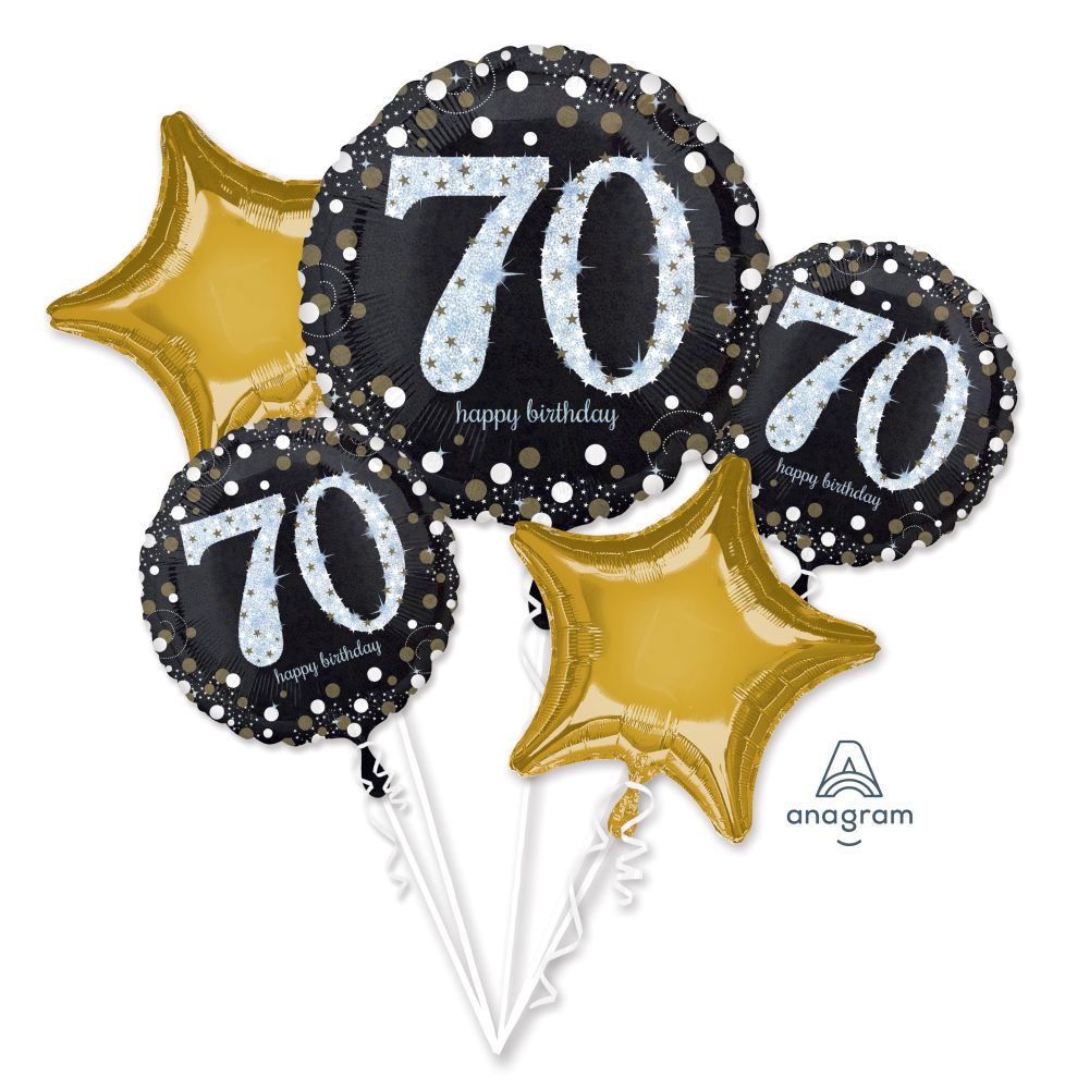 70th Birthday Balloon Bouquet Milestone