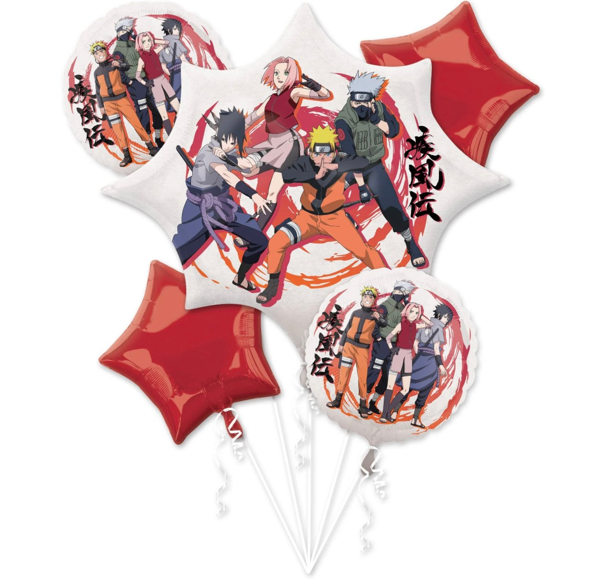 Naruto Themed Foil Balloon Bouquet