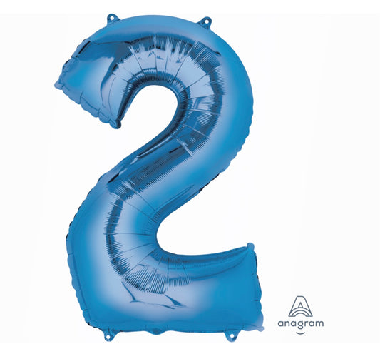 34” Royal Blue Number Foil Balloon