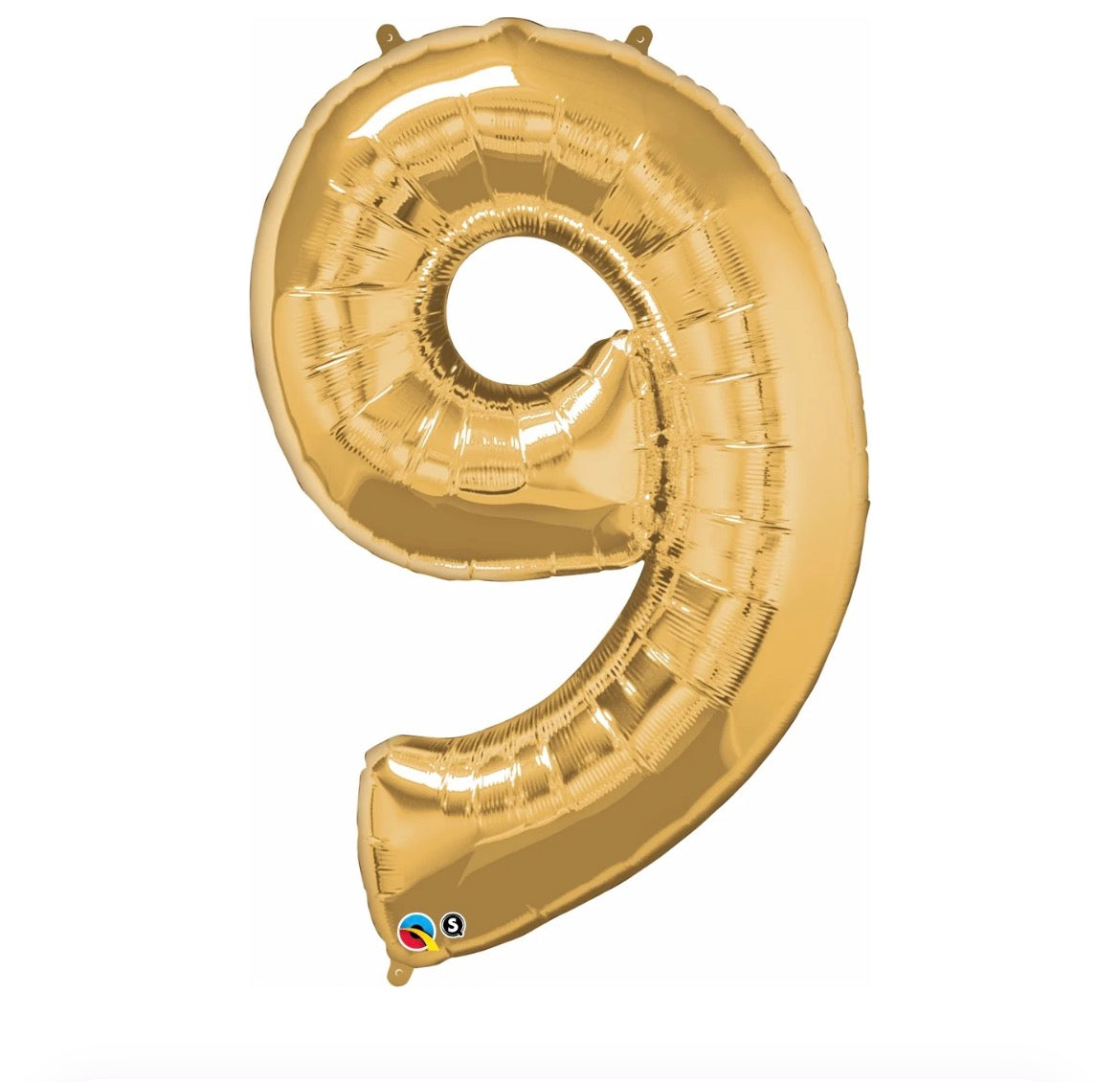 14” Gold Number Foil Balloon Convergram Air Filled