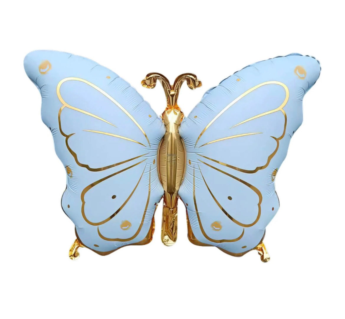 31" Matte Blue Butterfly Balloon
