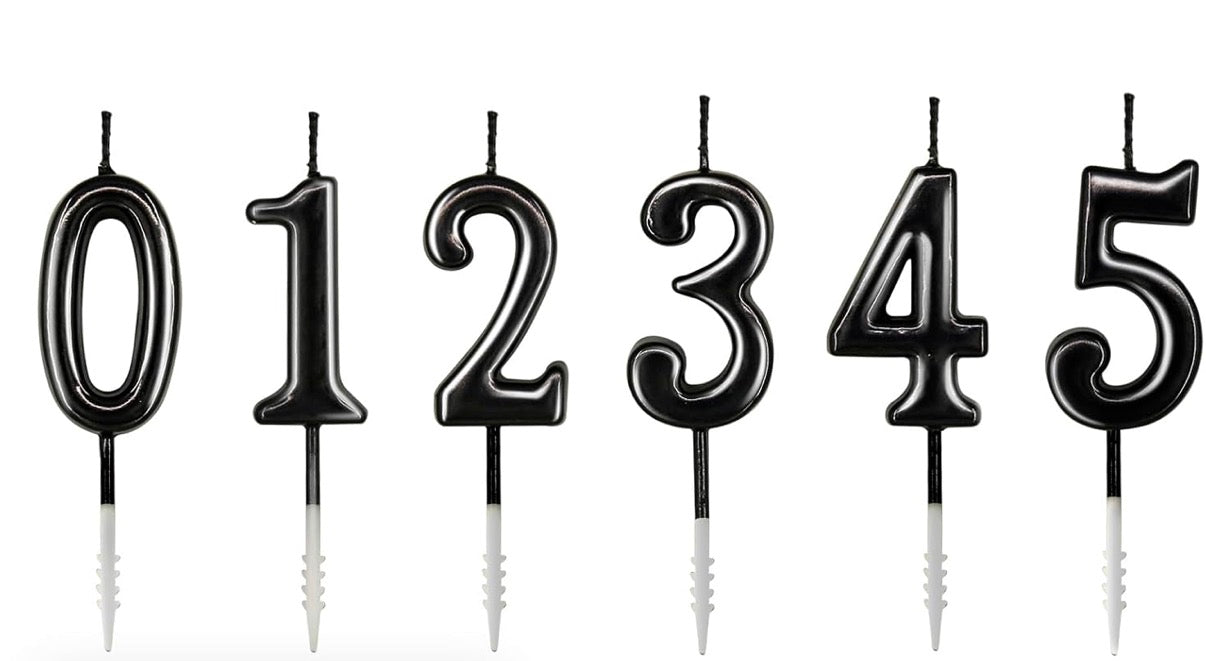 Black Birthday Candles