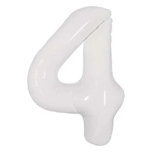 40” White Number Foil Balloon