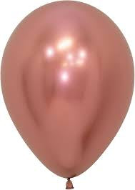 Reflex Rose Gold Helium Inflated Latex Balloon