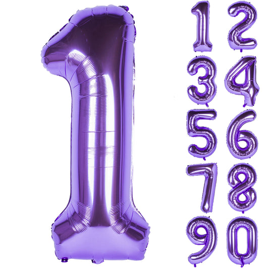 Lilac Number Foil Balloon