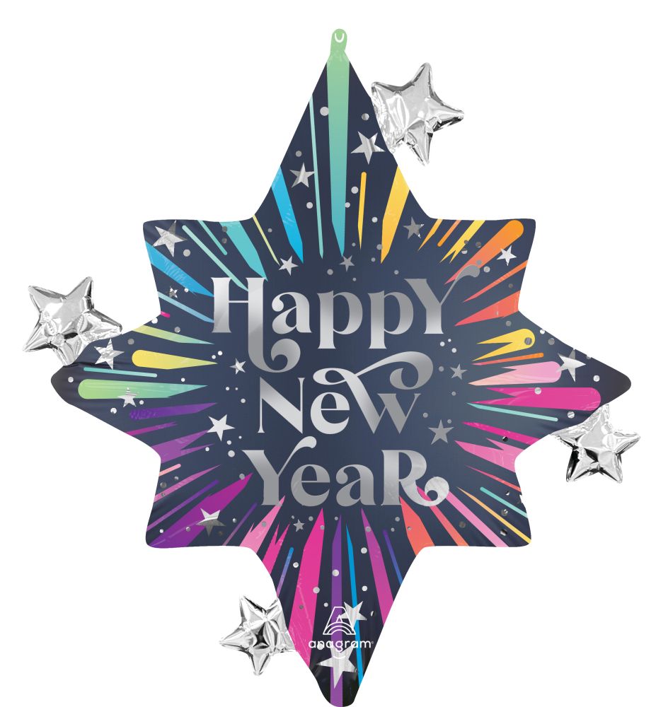 Happy New Year SuperShape Balloon