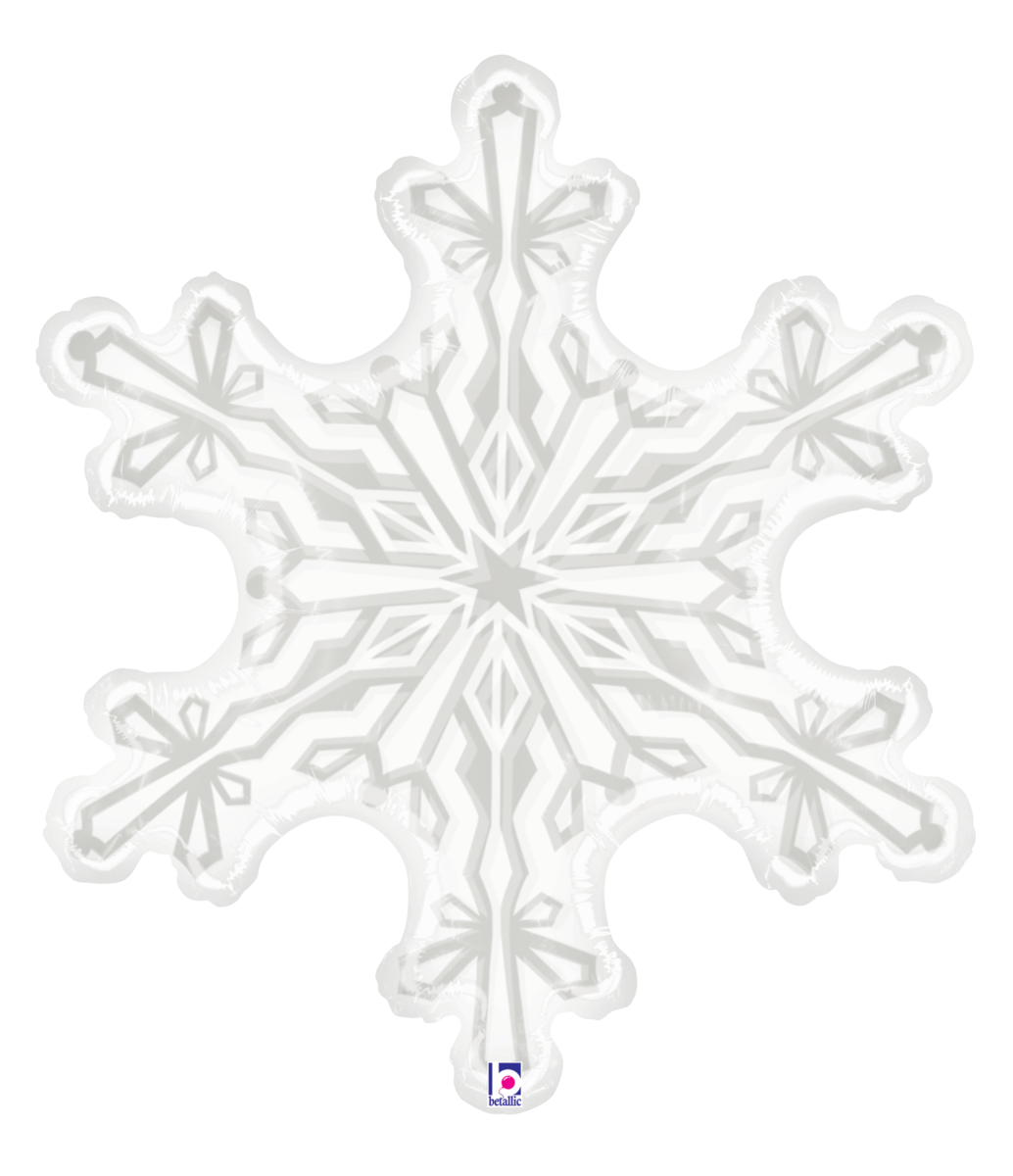 Clear Snow Flake SuperShape Balloon