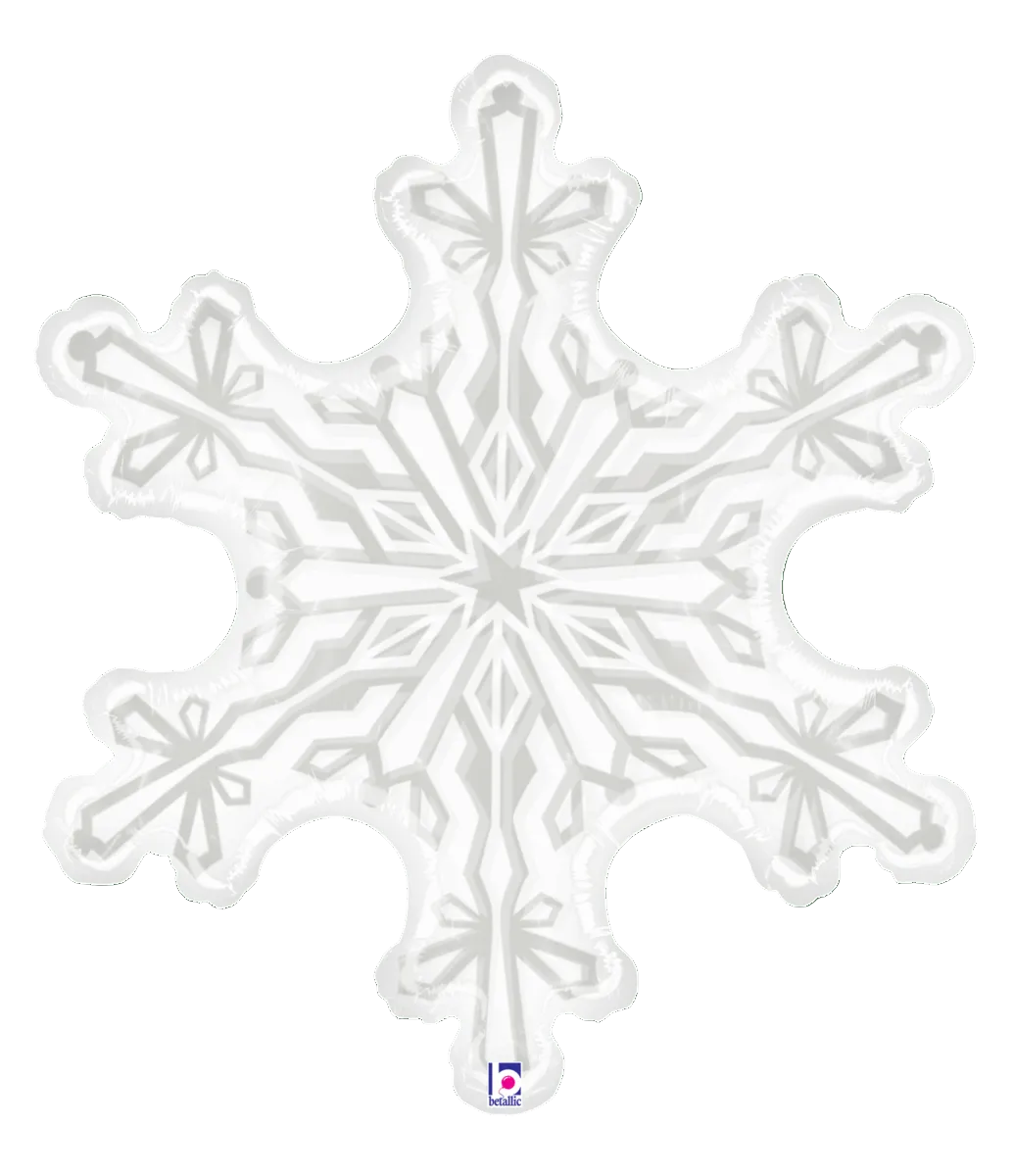 38” Clear Snowflake Balloon
