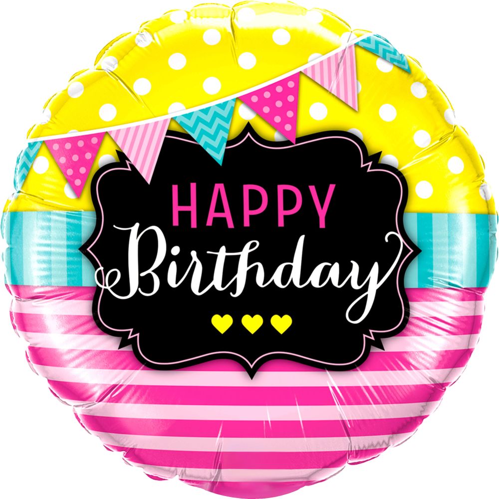 18” Happy Birthday Marquee Balloon