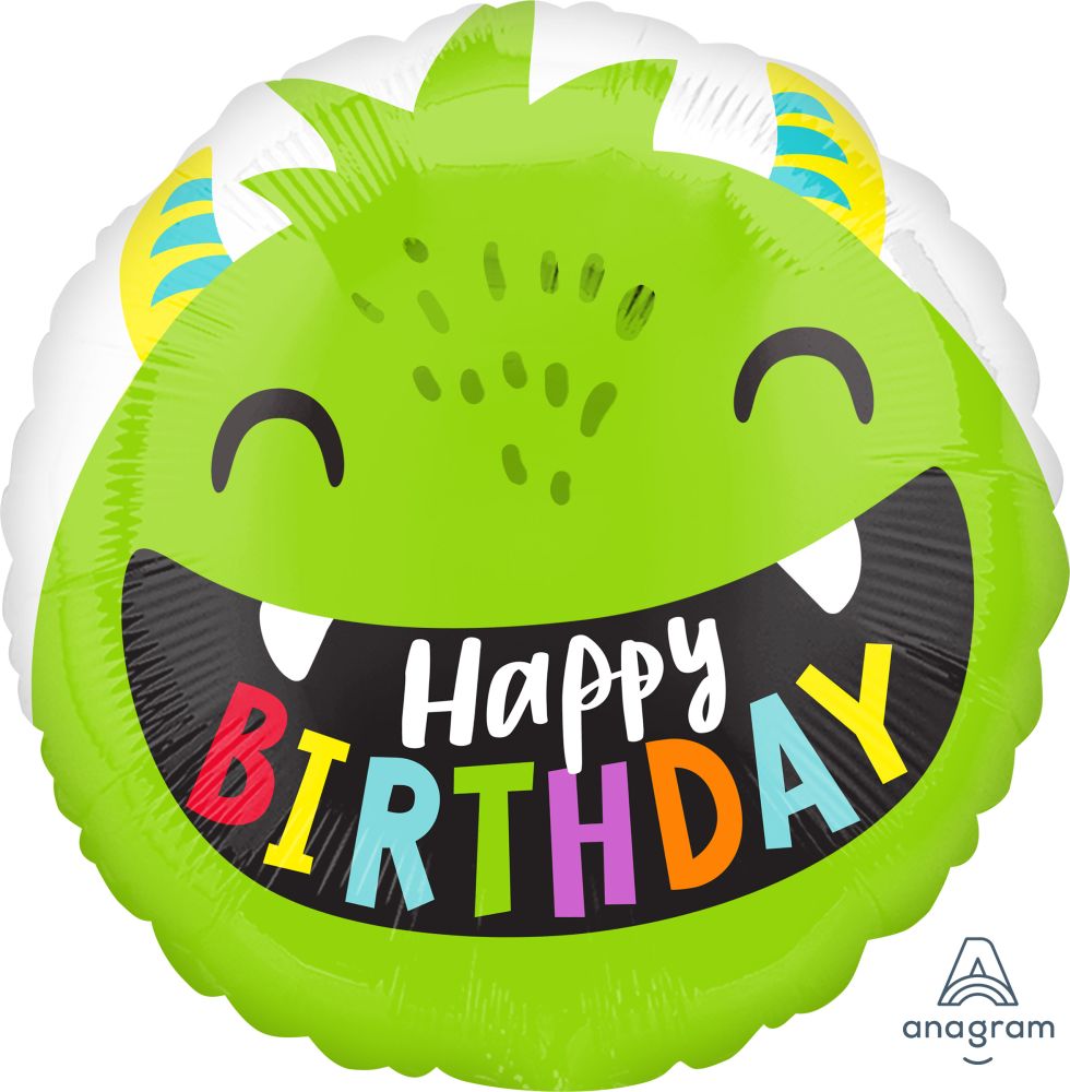 18” Happy Birthday Little Monsters Balloon