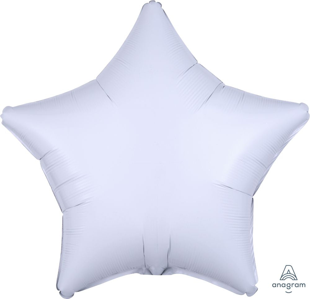 18” White Star Metallic Balloon