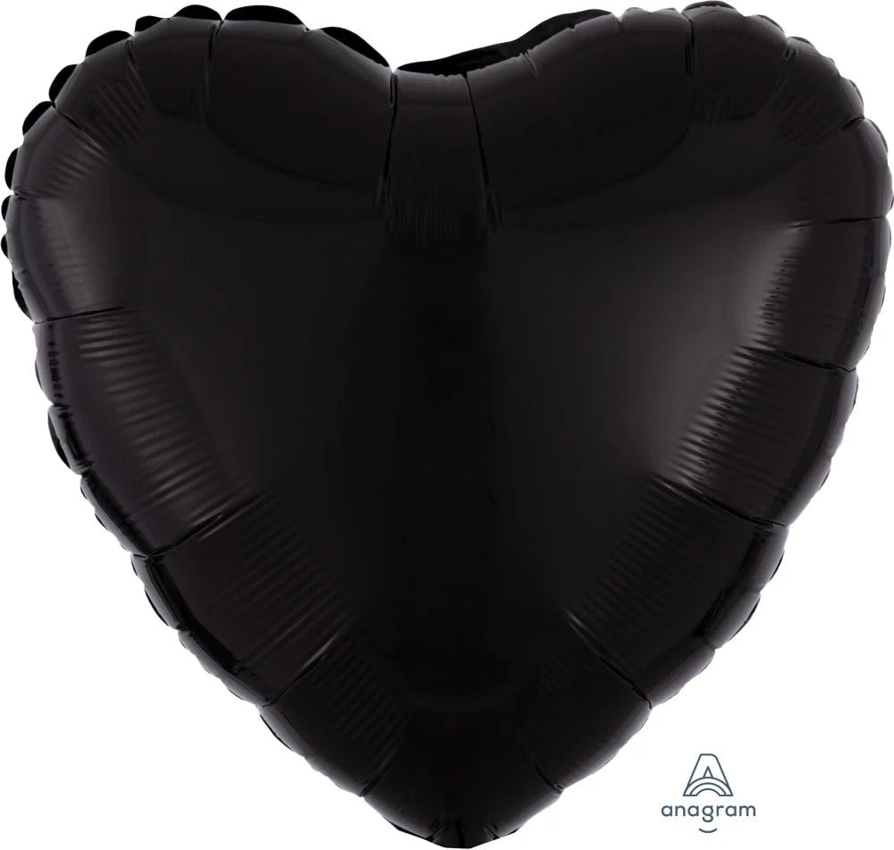 18" Black Heart Balloon