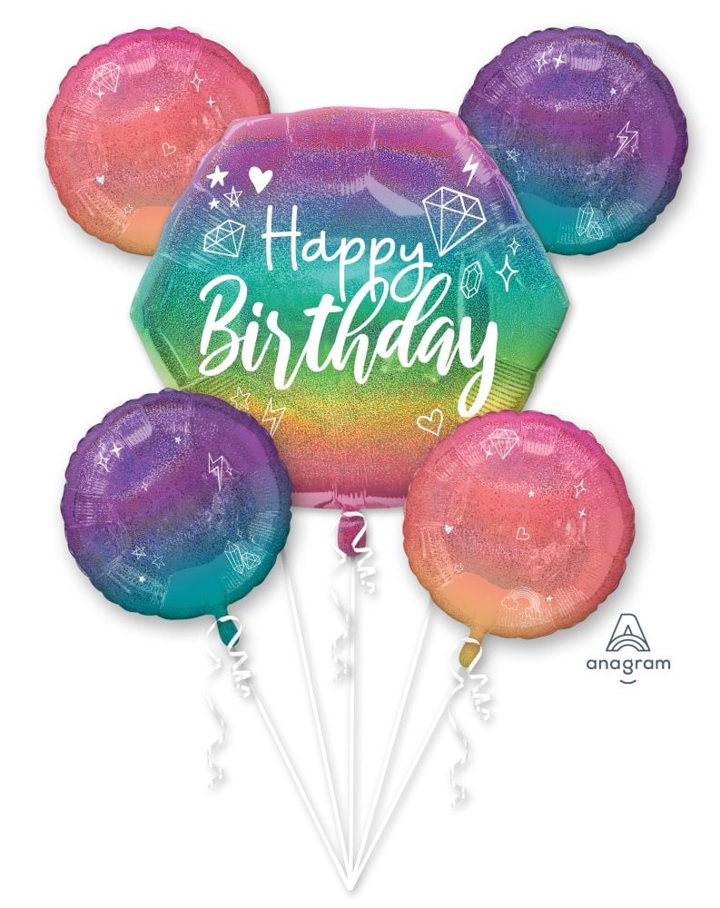 Happy Birthday Sparkle Balloon Bouquet