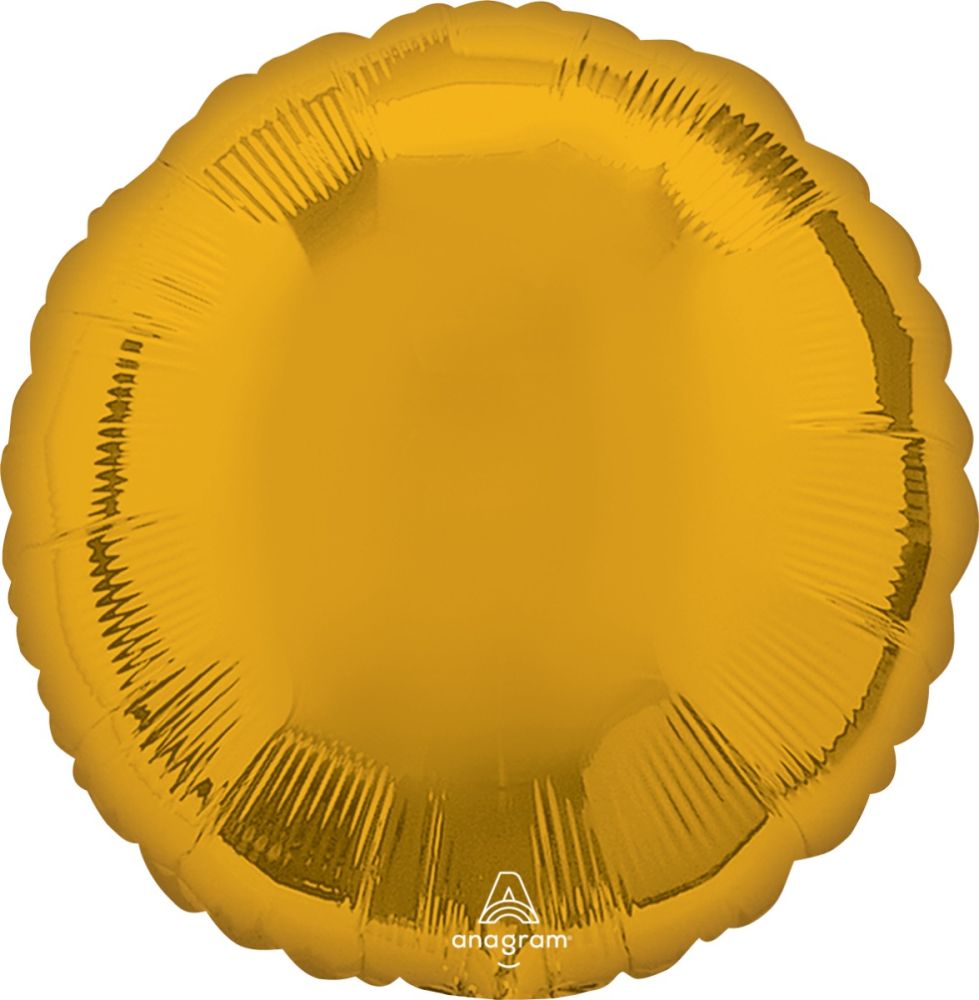 18" Metallic Gold Circle Balloon