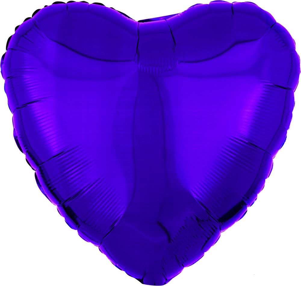18" Purple Heart Metallic Balloon