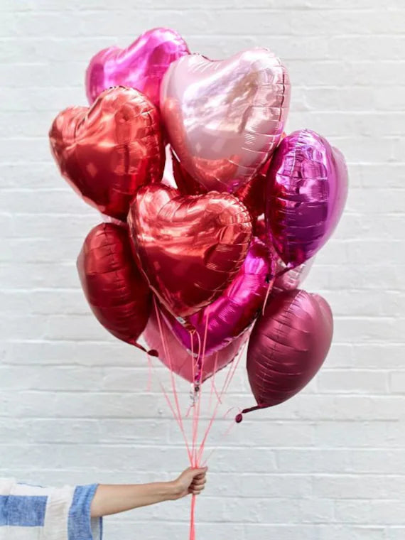 Assorted Dozen Hearts with Balloon Weight