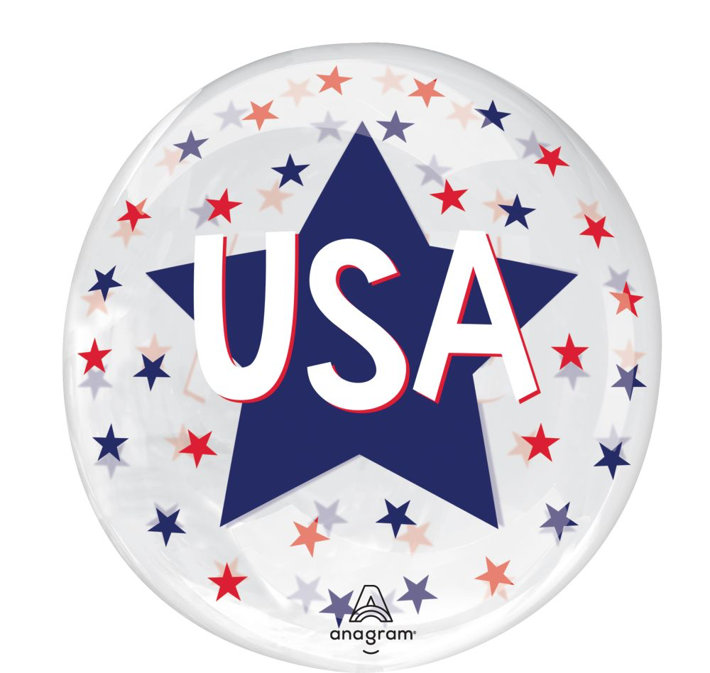 Patriotic USA Star Bubble Balloon