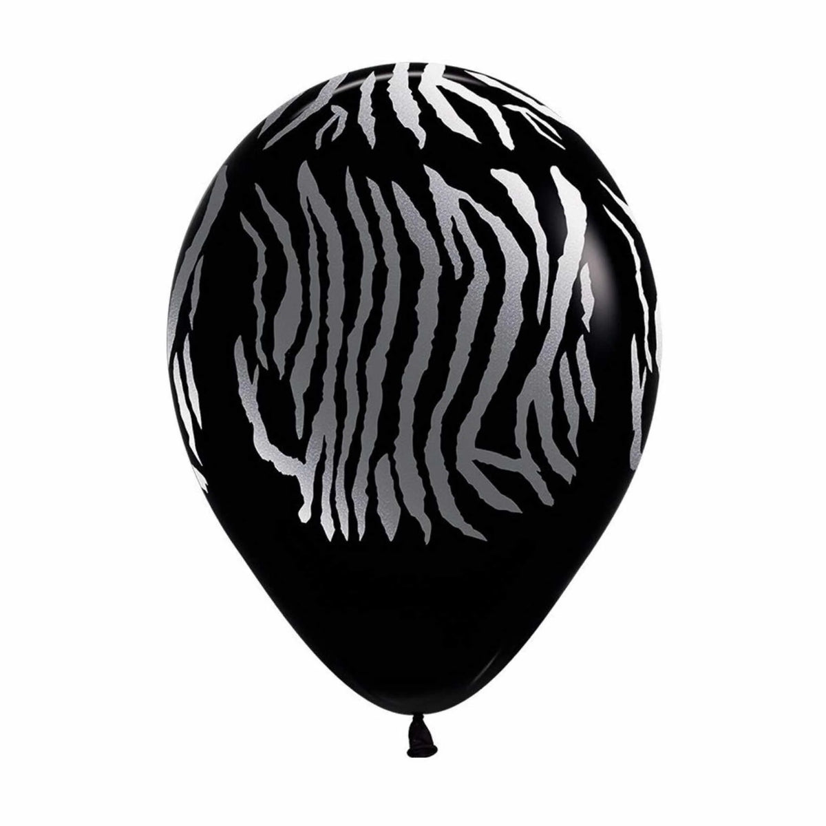 11” Zebra Print Helium Inflated Latex Balloon