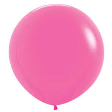 Neon Pink Helium Inflated Latex Balloon