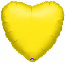 18" Yellow Heart Balloon