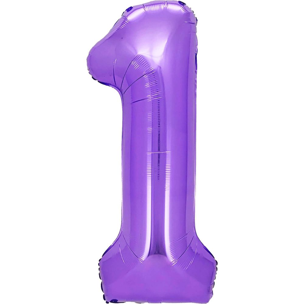 34” Lilac Number Foil Balloon
