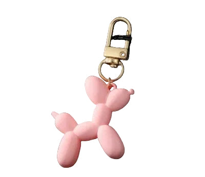 Matte Pink Keychain Balloon Dog