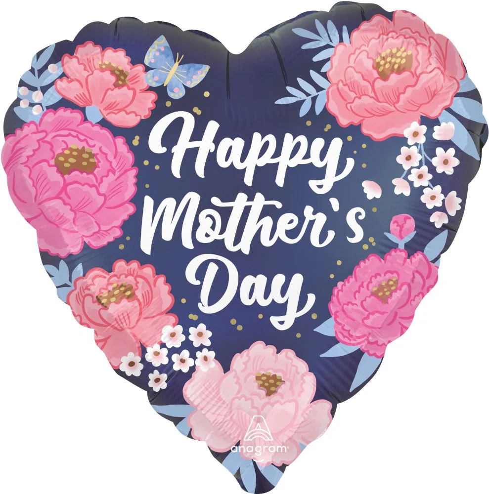 18" Happy Mother’s Day Peony Flowers Balloon