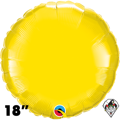 18" Yellow Circle Balloon
