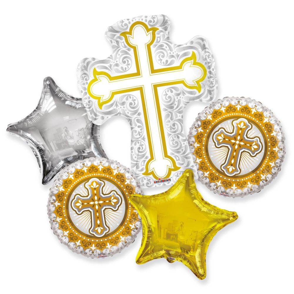 Religious Cross Balloon Bouquet