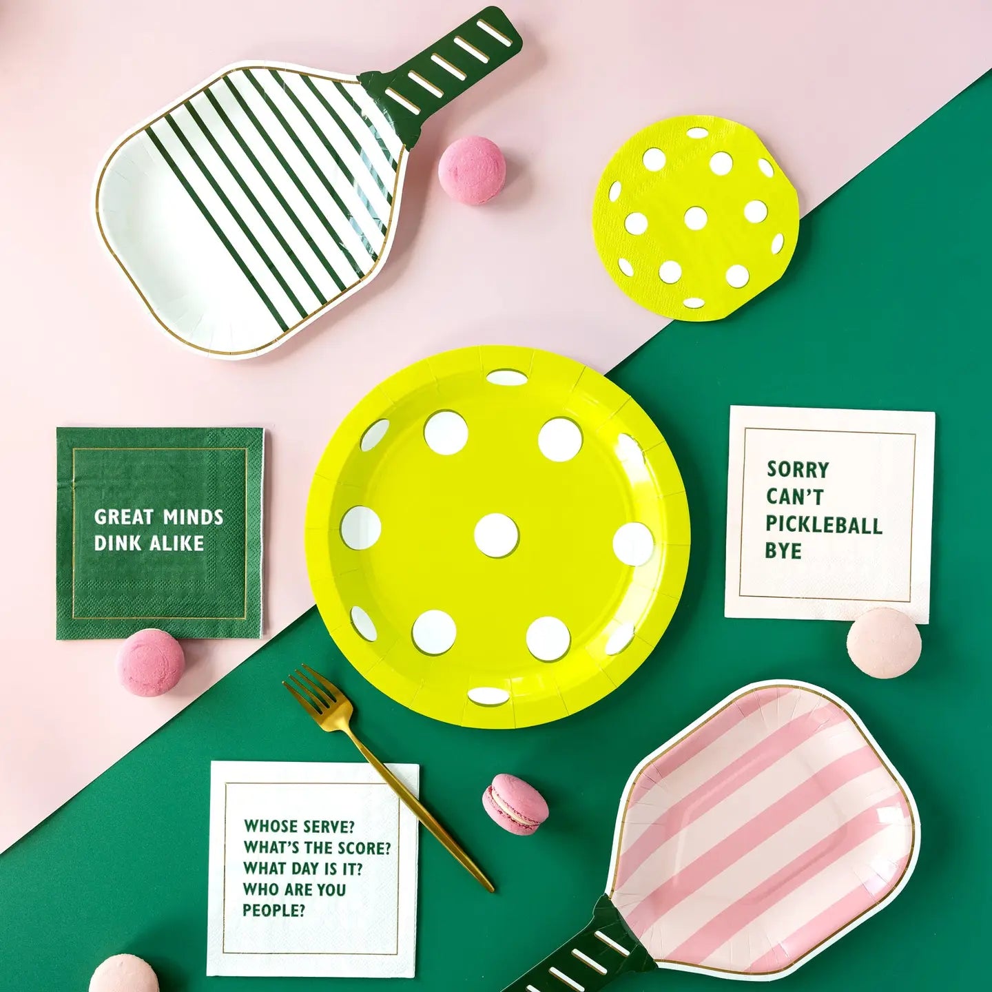 Pickleball Sayings Paper Cocktail Napkin Set