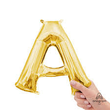 16” Gold Letter Foil Balloon Anagram Air Filled