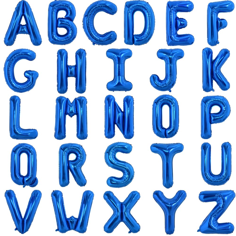 16” Royal Blue Letter Foil Balloon Convergram Air Filled