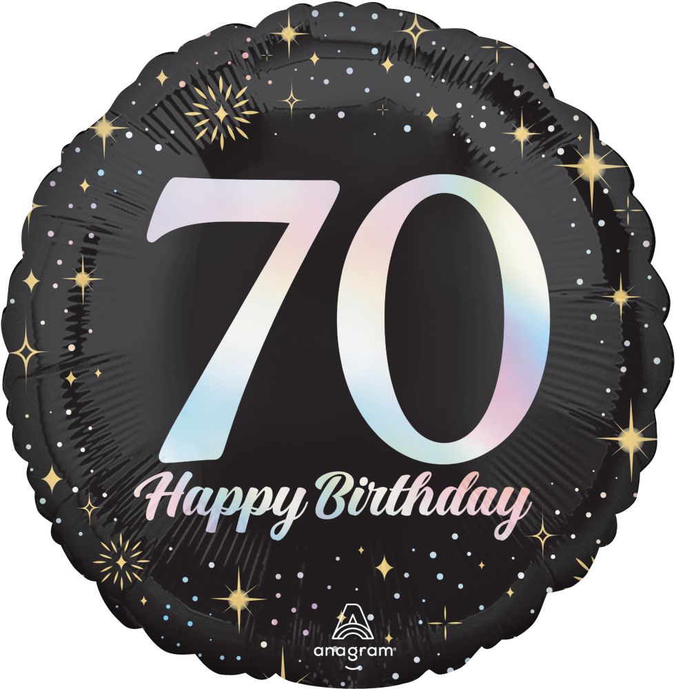 17” Sparkling 70th Happy Birthday Standard Balloon