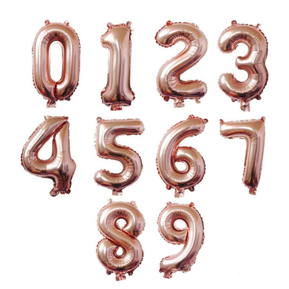 34” Rose Gold Number Foil Balloon Anagram