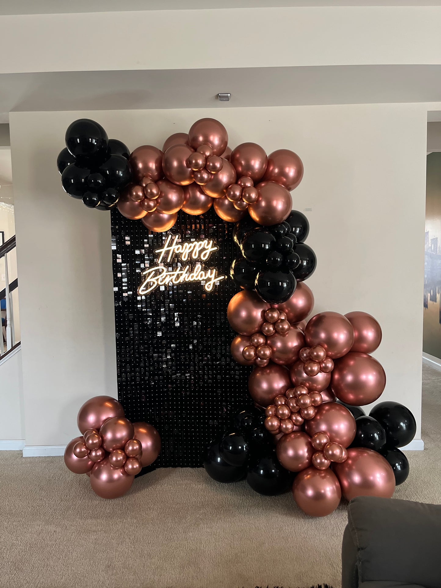 Black Shimmer Wall Rental