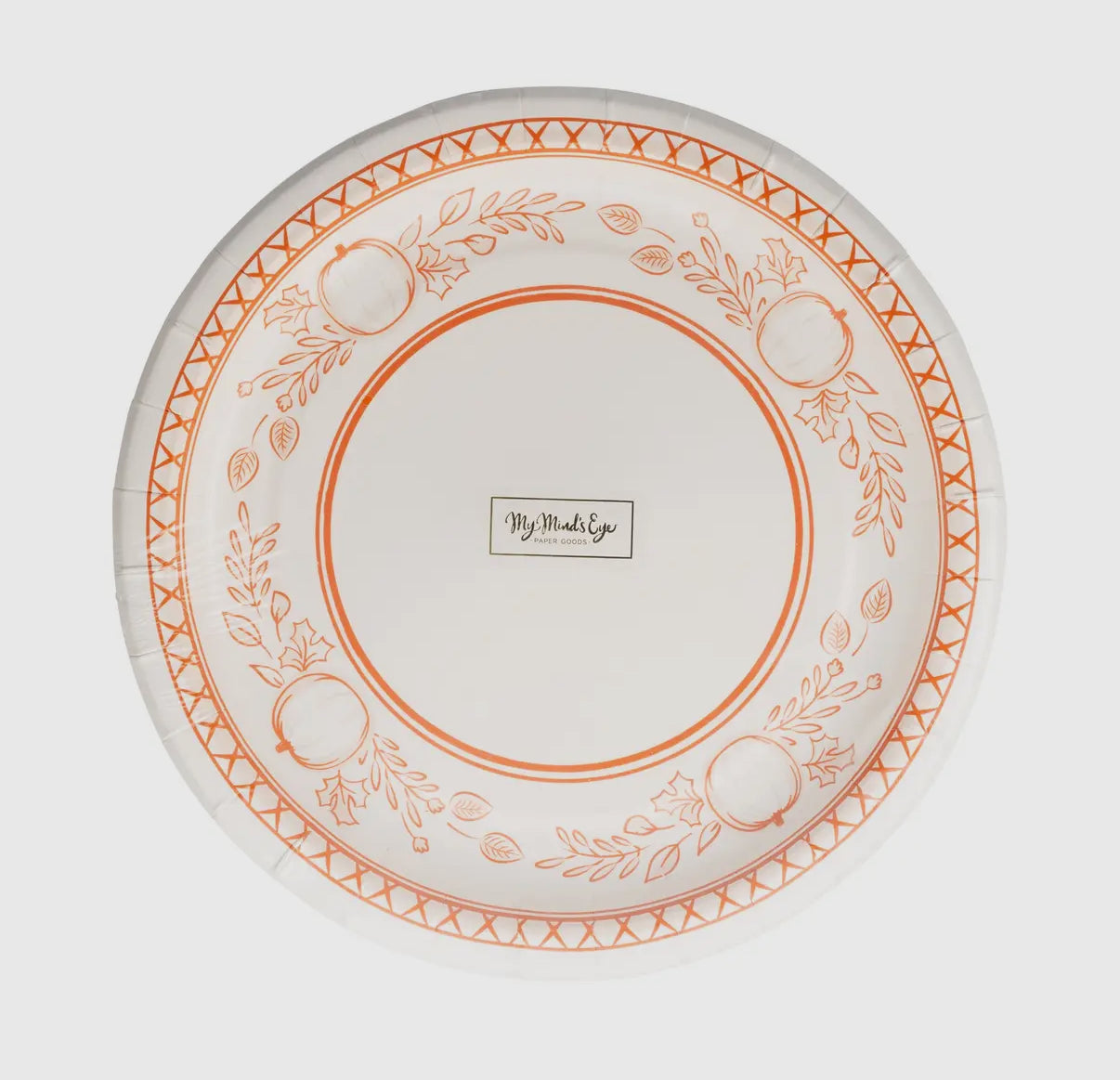 Falloween Pumpkin Round Dessert Paper Plate