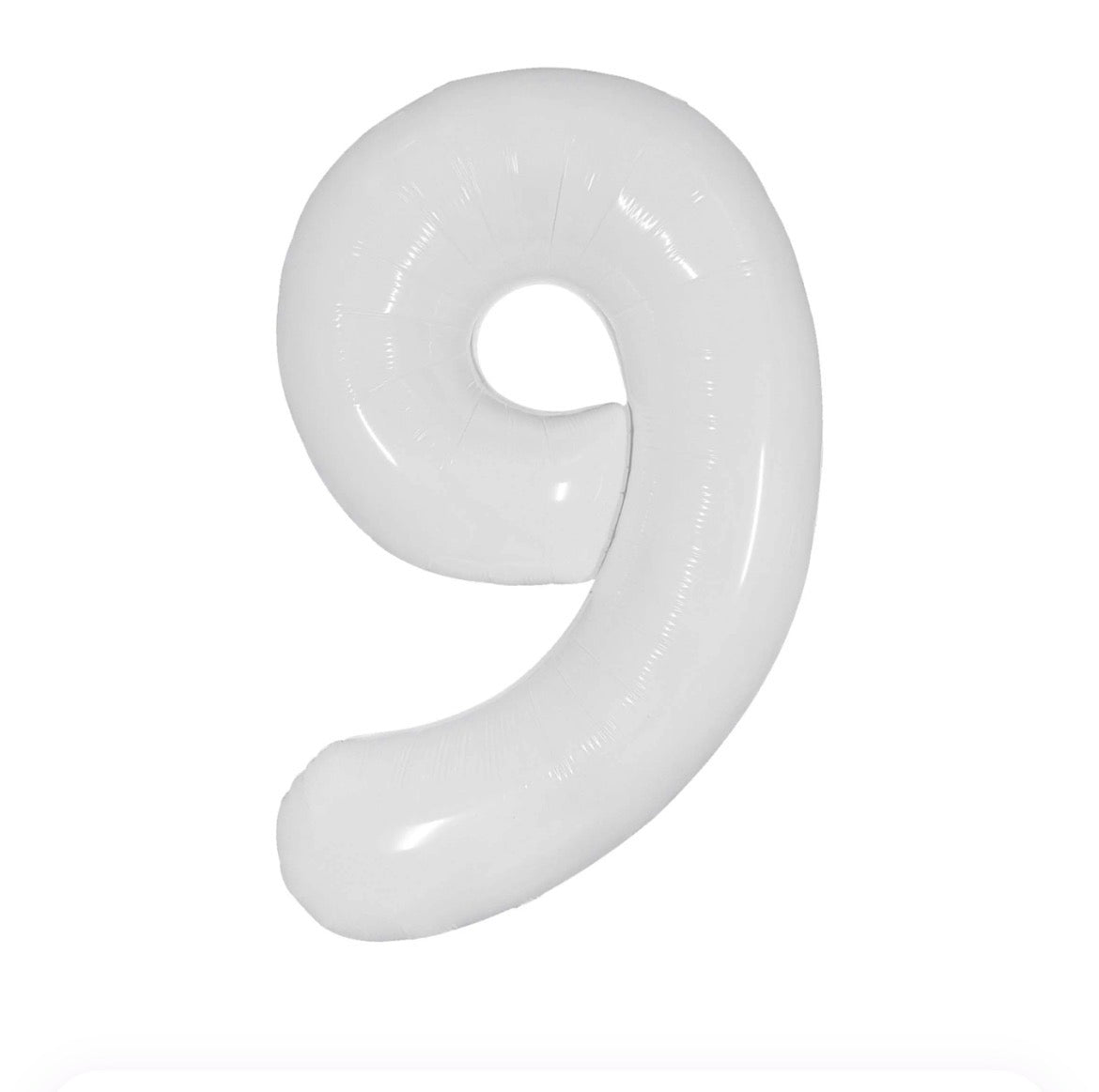 40” White Number Foil Balloon