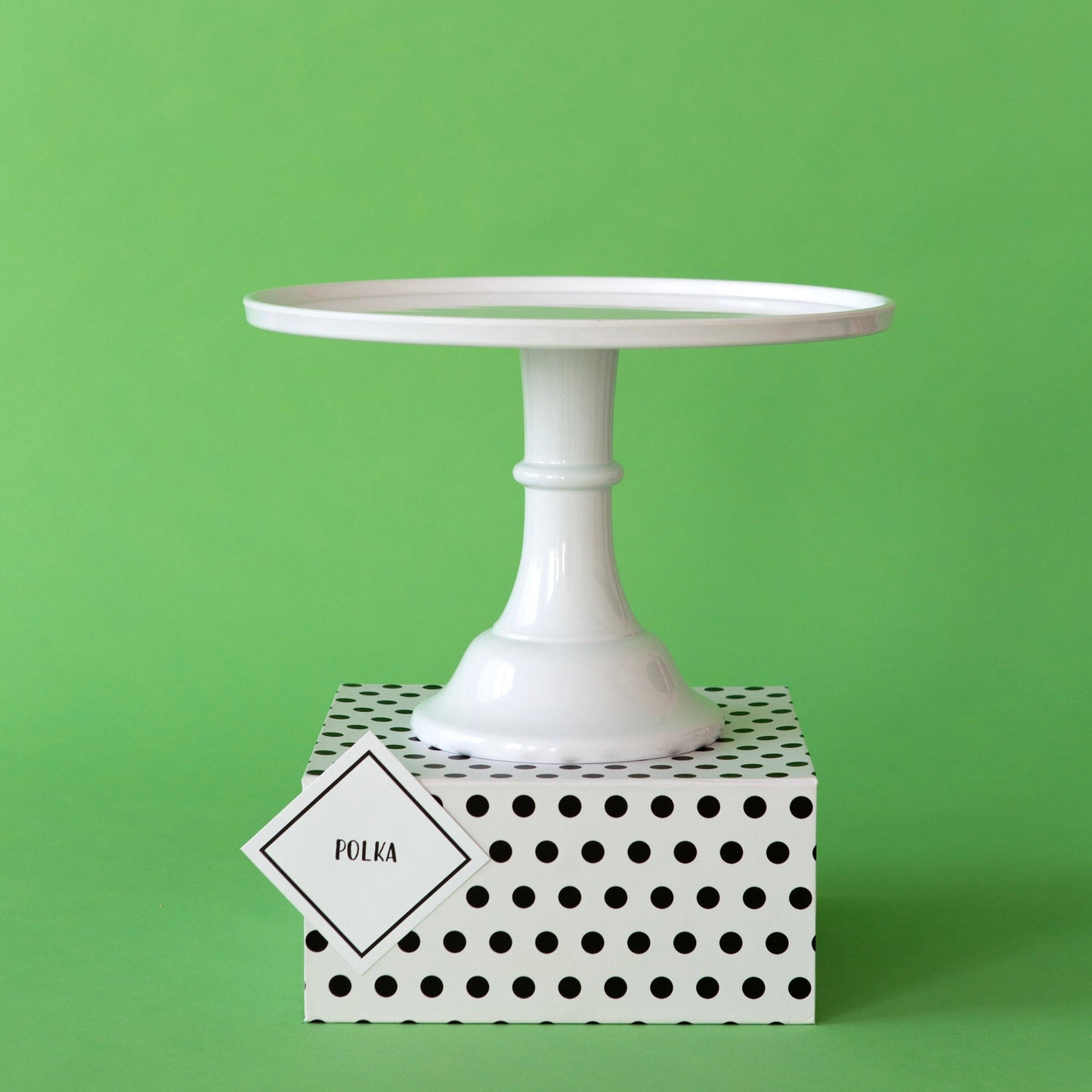 Large Blanc White Pedestal Melamine Cake Stand, 11.5 in.