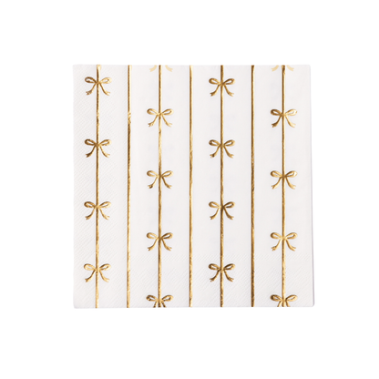GOLD SIGNATURE BOW LARGE NAPKINS