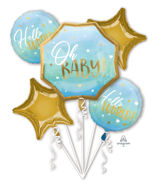 Oh Baby Blue Balloon Bouquet