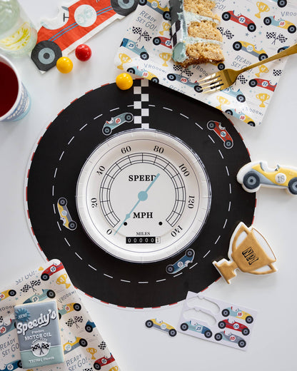 Miles per Hour - Race Pattern Dinner Plate